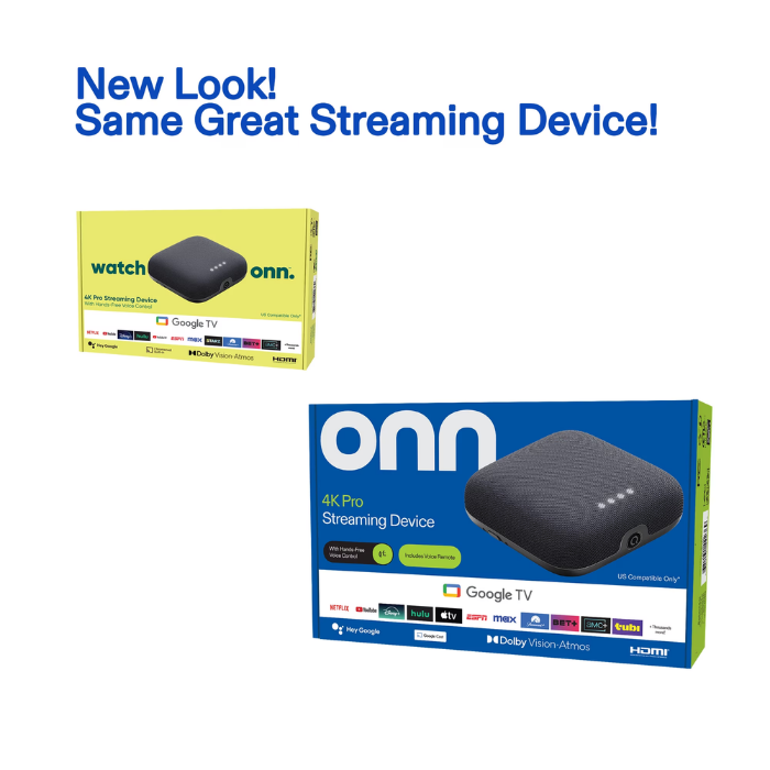 ONN 4K Pro Streaming Device with Google TV & Gemini | 32GB 4K UHD