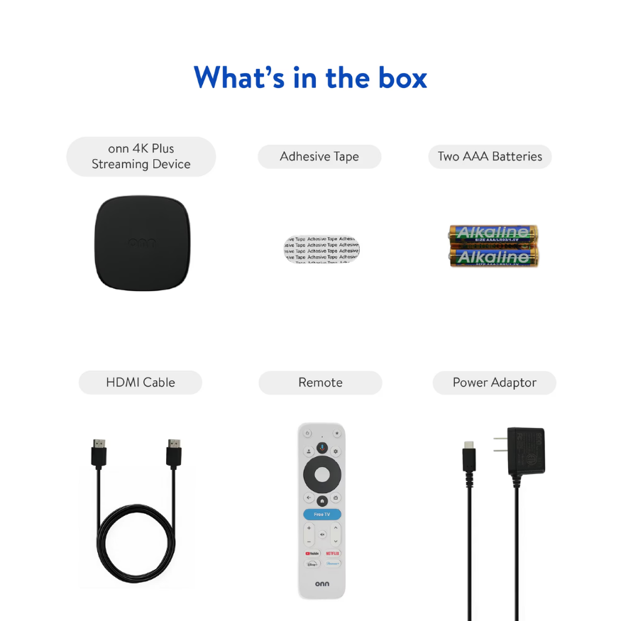 Onn 4K Plus Streaming Device with Google TV | 4K UHD & Dolby Vision