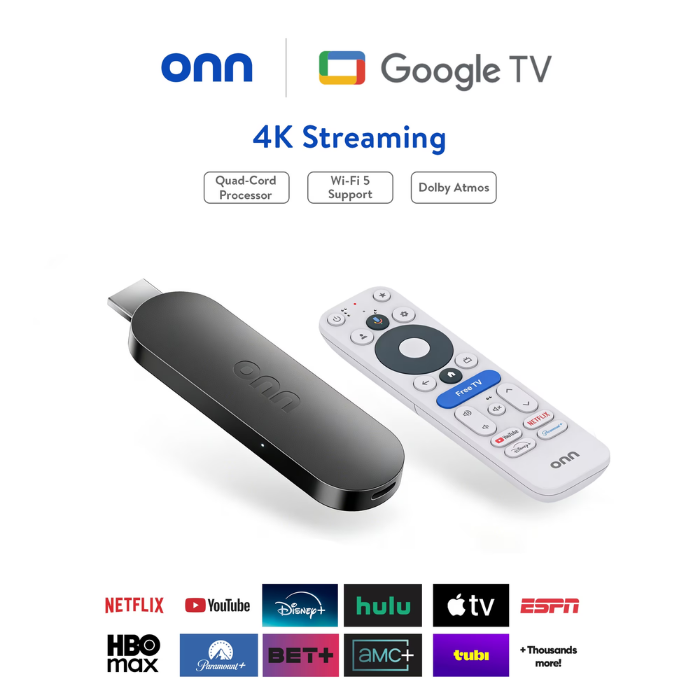 Onn 4K Streaming Device with Google TV & Gemini (2026) | 4K UHD